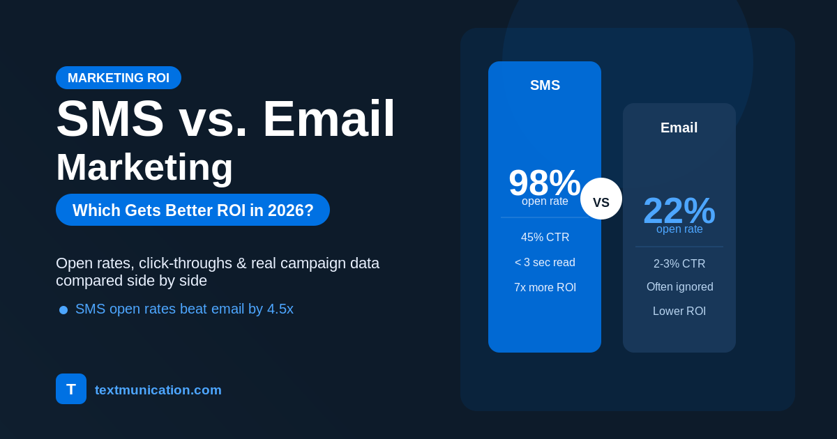 SMS vs. Email Marketing: Which Gets Better ROI in 2026?